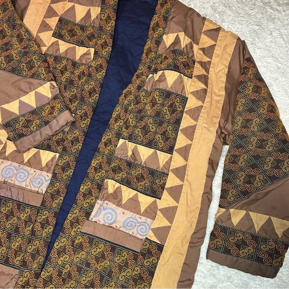 Handmade 1970 Old Fabric, vintage cloth, old kantha style jacket - Picture 3 of 13